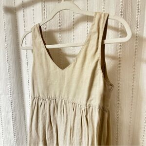 Forever 21  | Cream Linen Dress | Babydoll style | S
